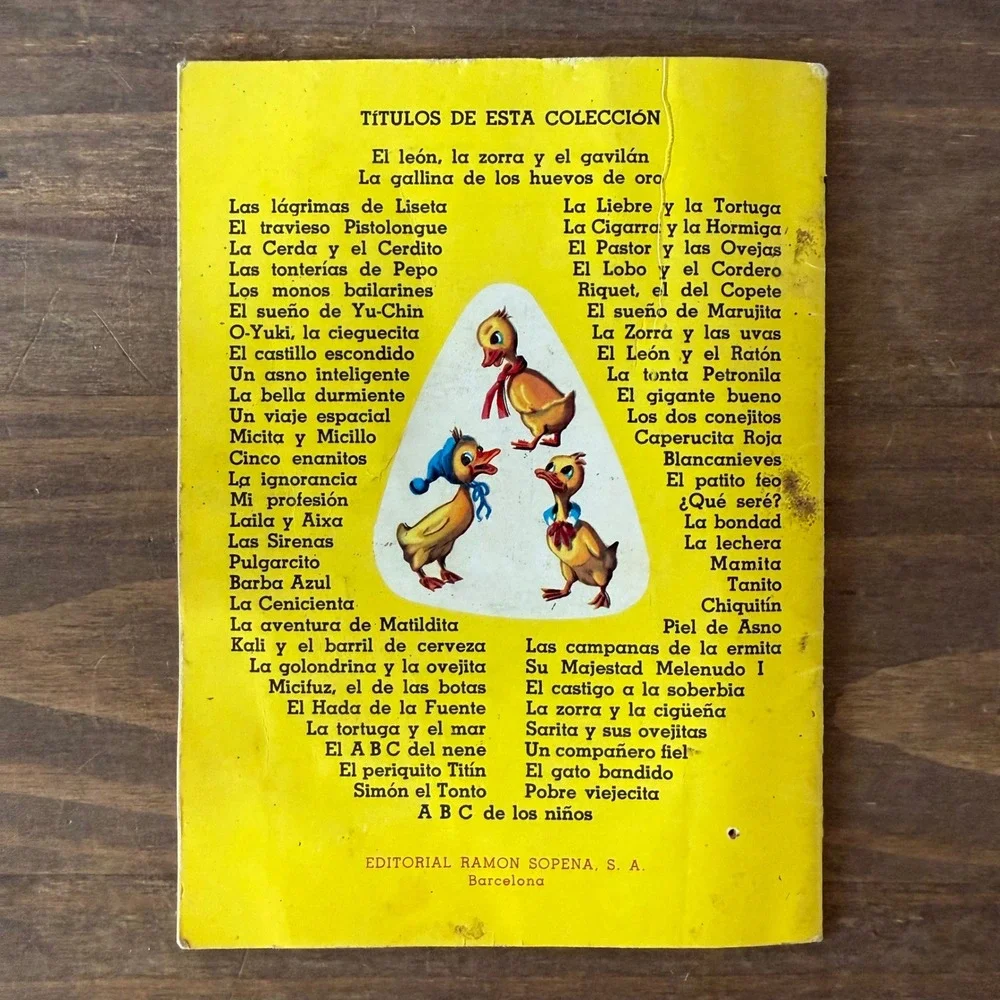 Vintage 1976 La lechera Spanish Childrens Book Coleccion Tres Patitos Busquets